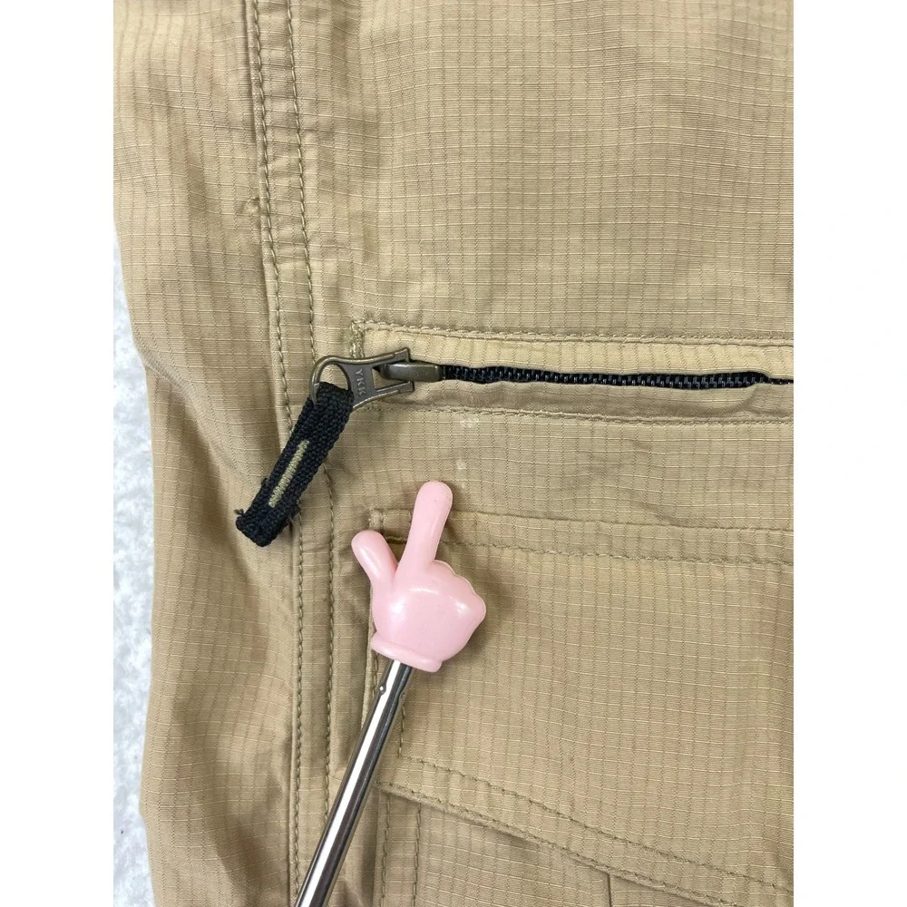 Eddie Bauer Men's XL Tall Tan Ripstop Field Jacket Khaki Utility Travel Safari - Picture 11 of 16